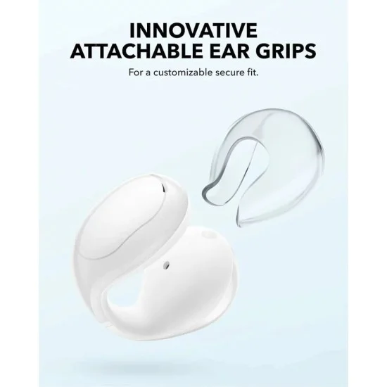 Bluetooth 5.3 безжични слушалки, Open-Ear, IPX4, намаляване на шума, микрофон - Anker SoundCore C30i (A3330G21) - бял