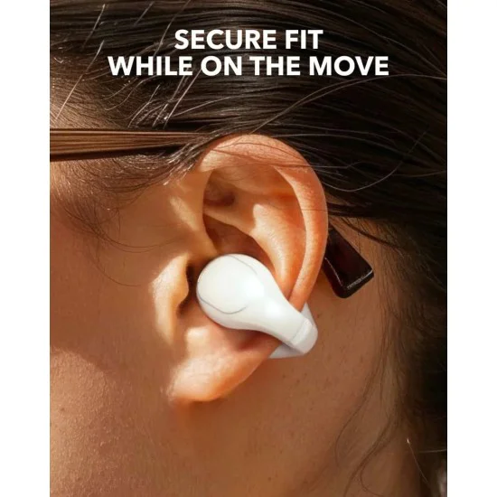 Bluetooth 5.3 безжични слушалки, Open-Ear, IPX4, намаляване на шума, микрофон - Anker SoundCore C30i (A3330G21) - бял