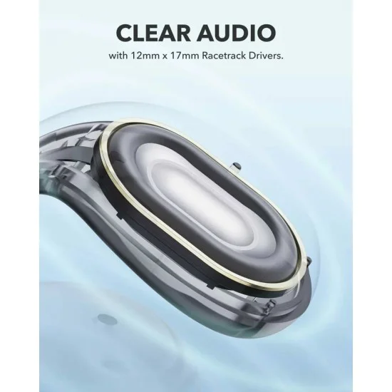 Bluetooth 5.3 безжични слушалки, Open-Ear, IPX4, намаляване на шума, микрофон - Anker SoundCore C30i (A3330G11) - черни