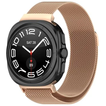 Каишка за Samsung Galaxy Watch Ultra 47 мм - Каишка за часовник 35 мм (W009) - розово злато
