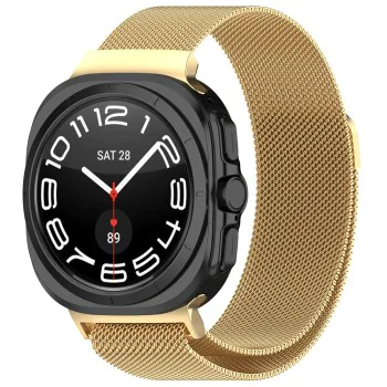 Каишка за Samsung Galaxy Watch Ultra 47mm - Каишка за часовник 35mm (W009) - златисто
