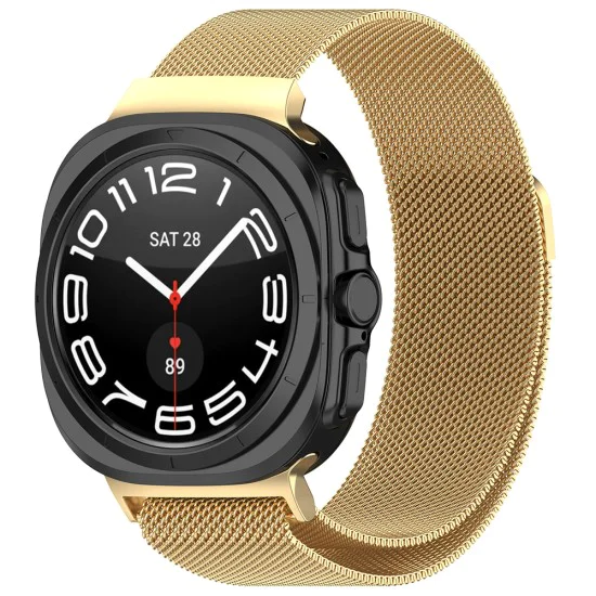 Каишка за Samsung Galaxy Watch Ultra 47mm - Каишка за часовник 35mm (W009) - златисто