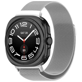Каишка за Samsung Galaxy Watch Ultra 47 мм - Каишка за часовник 35 мм (W009) - Сребрист