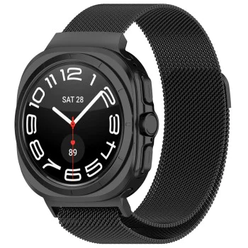 Каишка за Samsung Galaxy Watch Ultra 47mm - Каишка за часовник 35mm (W009) - Черна