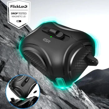 Калъф за Apple AirPods Pro 1/2 - ESR Cyber ​​Magnetic Lock HaloLock - Черен
