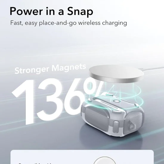 Калъф за Apple AirPods Pro 1/2 - ESR Cyber ​​Magnetic Lock HaloLock - Сив