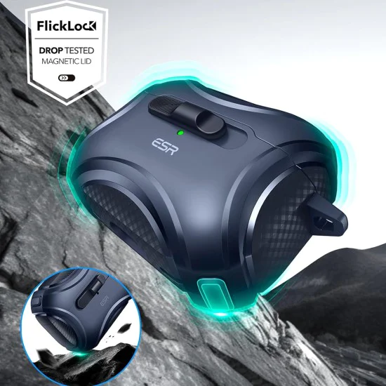 Калъф за Apple AirPods Pro 1/2 - ESR Cyber ​​Magnetic Lock HaloLock - син