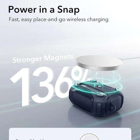 Калъф за Apple AirPods Pro 1/2 - ESR Cyber ​​Magnetic Lock HaloLock - син