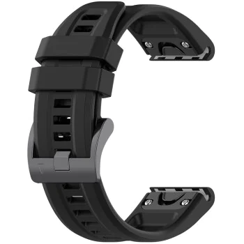 Каишка за Garmin Fenix ​​3/3 HR/5X/5X Plus/6X/6X Pro/7X/7X Pro Solar - Каишка за часовник QuickFit 26 мм (W060) - Черен