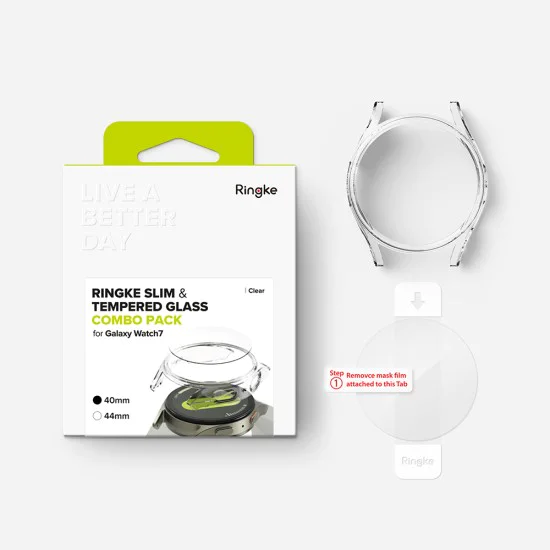 Протектор за Samsung Galaxy Watch7 40mm + Протектор - Ringke Slim - Clear