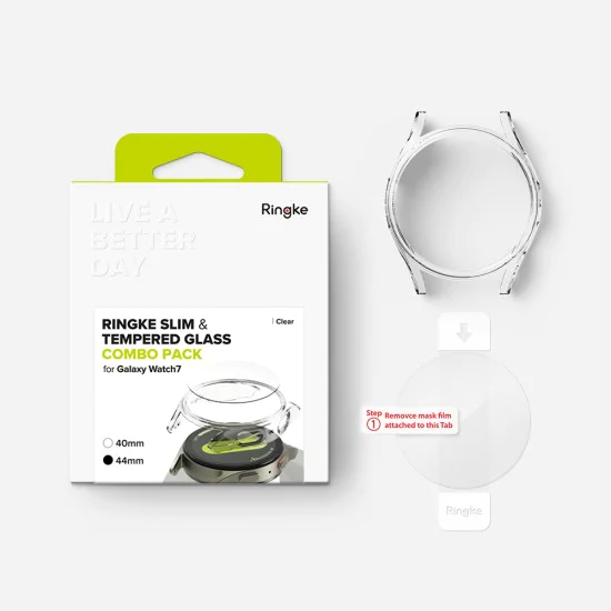 Протектор за Samsung Galaxy Watch7 44 мм + Протектор - Ringke Slim - прозрачен