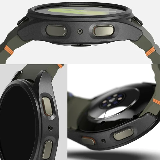 Протектор за Samsung Galaxy Watch7 44 мм + Протектор - Ringke Slim - титаниево черен