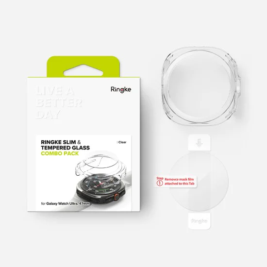 Протектор за Samsung Galaxy Watch Ultra 47mm + Протектор - Ringke Slim - Clear