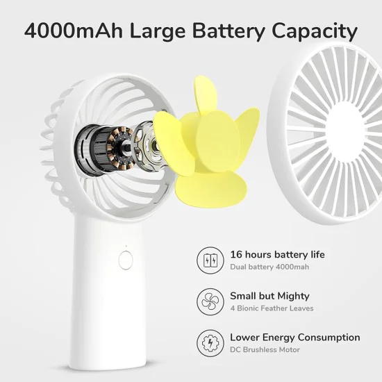 Преносим вентилатор 4000mAh - JisuLife (FA20X) - бял