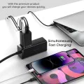 3в1 ЕС зарядно устройство, 65 W, кабел Type-C - Baseus GaN5 Pro (CCGP120202) - бял