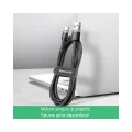 Кабел за данни USB към Type-C 3A, 480Mbps, 1m - Baseus Cafule (CATKLF-B91) - Червен / Черен