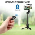 Bluetooth селфи стик Gimbal Stabil Stabilizer, 54cm - Spigen Монтаж за статив и Gimbal Stabilizer (S610W) - черен