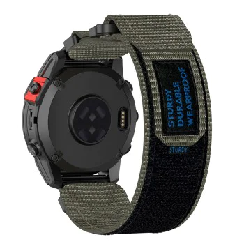 Каишка за Garmin Fenix ​​3/3 HR/5X/5X Plus/6X/6X Pro/7X/7X Pro Solar - Каишка за часовник QuickFit (W057) - Сив