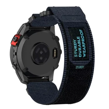 Каишка за Garmin Fenix ​​3/3 HR/5X/5X Plus/6X/6X Pro/7X/7X Pro Solar - Каишка за часовник QuickFit (W057) - Тъмносин