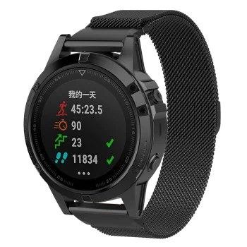 Каишка за Instinct 2S/2S Solar/Approach S70 42mm/fenix 7S Pro Sapphire Solar - Каишка за часовник QuickFit 20mm (W009) - Черен