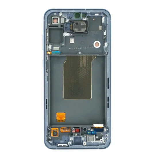 Екран с тъчскрийн и рамка, съвместим с Samsung Galaxy A55 (SM-A556) - Samsung (21716) - черен / тъмносин