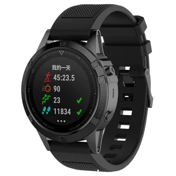 Каишка за Instinct 2S/2S Solar/Approach S70 42mm/fenix 7S Pro Sapphire Solar - Каишка за часовник QuickFit 20mm (W058) - Черен