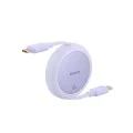 Кабел за данни Type-C към Type-C, 60W, 1m - Baseus Free2Pull Mini (P10364500511-01) - Nebula Purple