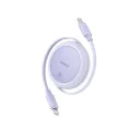 Кабел за данни Type-C към Type-C, 60W, 1m - Baseus Free2Pull Mini (P10364500511-01) - Nebula Purple