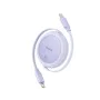 Кабел за данни Type-C към Type-C, 60W, 1m - Baseus Free2Pull Mini (P10364500511-01) - Nebula Purple