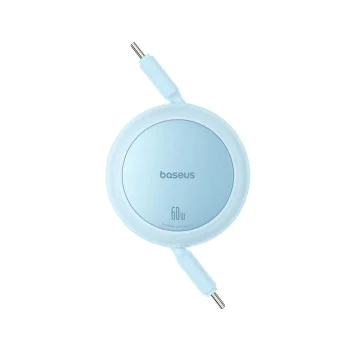 Кабел за данни Type-C към Type-C, 60W, 1m - Baseus Free2Pull Mini (P10364500311-01) - Galaxy Blue