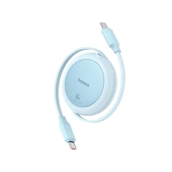 Кабел за данни Type-C към Type-C, 60W, 1m - Baseus Free2Pull Mini (P10364500311-01) - Galaxy Blue