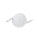 Кабел за данни Type-C към Type-C, 60W, 1m - Baseus Free2Pull Mini (P10364500211-01) - лунно бял