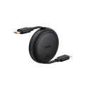 Кабел за данни Type-C към Type-C, 60W, 1m - Baseus Free2Pull Mini (P1036454500111-01) - клъстер черен