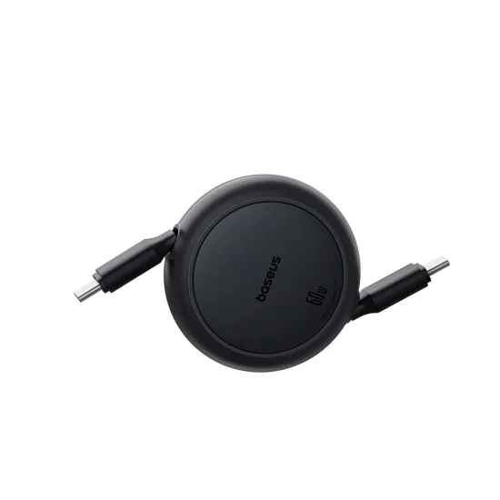 Кабел за данни Type-C към Type-C, 60W, 1m - Baseus Free2Pull Mini (P1036454500111-01) - клъстер черен