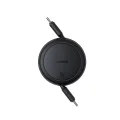 Кабел за данни Type-C към Type-C, 60W, 1m - Baseus Free2Pull Mini (P1036454500111-01) - клъстер черен