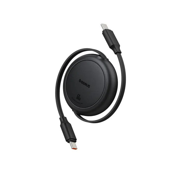 Кабел за данни Type-C към Type-C, 60W, 1m - Baseus Free2Pull Mini (P1036454500111-01) - клъстер черен