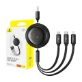 Кабел за данни USB към Type-C, Lightning, Micro-USB, 100 W, 1,1 m - Baseus Free 2 Draw (P10368700111-03) - Cluster Black