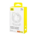 USB към Type-C кабел, Супер бързо зареждане 100W, 1m - Baseus Gem (P103737300222211-00) - Moon White