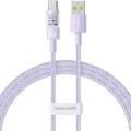 USB към Type-C кабел, супер бързо зареждане 100 W, 1 m - Baseus Gem (P10373002511-00) - Nebula Purple