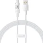 USB към Type-C кабел, Супер бързо зареждане 100W, 2m - Baseus Gem (P103737300222211-01) - Moon White