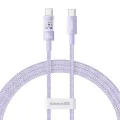 USB-C към Type-C кабел, супер бързо зареждане 100 W, 1 m - Baseus Gem (P103737300051111-00) - Nebula Purple