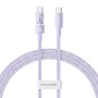 USB-C към Type-C кабел, супер бързо зареждане 100 W, 1 m - Baseus Gem (P103737300051111-00) - Nebula Purple