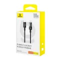 Baseus - Кабел за данни Gem (P10373000111-00) - Type-C към Type-C, Супер бързо зареждане 100W, 1 м - Черен