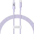 Кабел USB-C към Lightning, бързо зареждане 20W, 1m - Baseus Gem (P1037300151111-00) - Nebula Purple