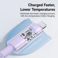 Кабел USB-C към Lightning, бързо зареждане 20W, 2m - Baseus Gem (P10373001511-01) - Nebula Purple