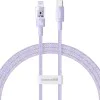 Кабел USB-C към Lightning, бързо зареждане 20W, 2m - Baseus Gem (P10373001511-01) - Nebula Purple