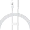 Кабел USB-C към Lightning, бързо зареждане 20W, 2m - Baseus Gem (P10373001211-01) - Moon White