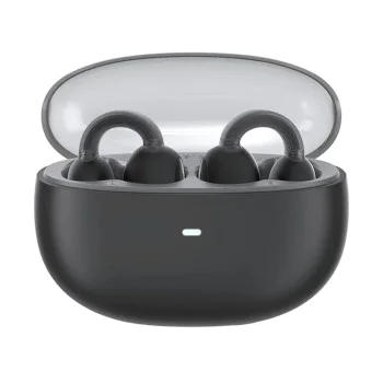 Baseus - Безжични слушалки AirGo 1 Ring (A00069201113-00) - Bluetooth 5.3, TWS, Дизайн с отворена щипка за уши - Черен клъстер