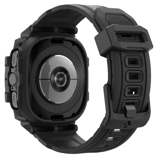 Протектор за Samsung Galaxy Watch Ultra 47mm + каишка - Spigen - Rugged Armor Pro - черен