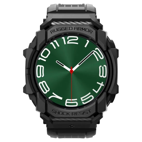 Протектор за Samsung Galaxy Watch Ultra 47mm + каишка - Spigen - Rugged Armor Pro - черен
